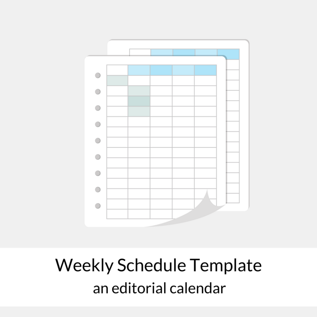 Weekly Schedule Template