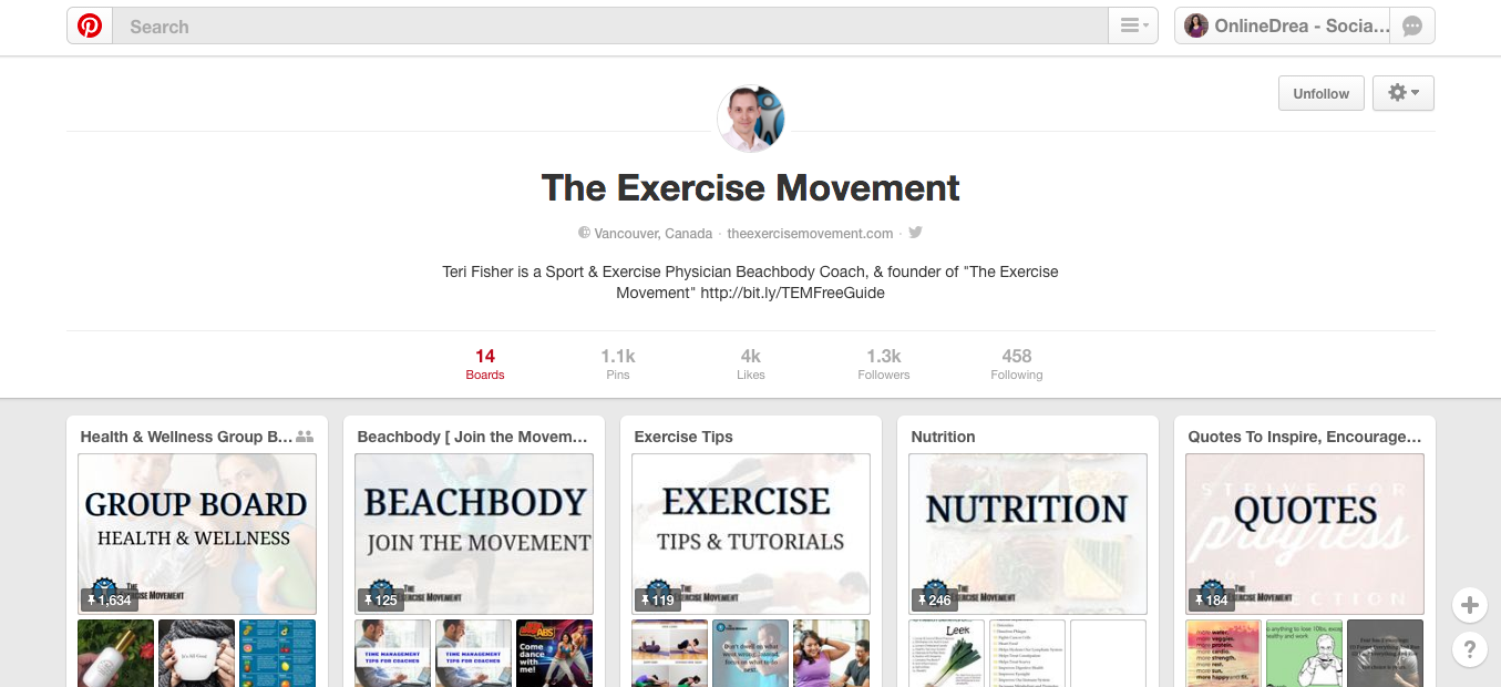 The Exercise Movement Pinterest