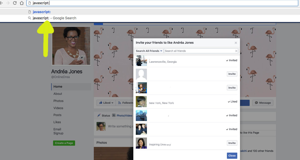 INVITE ALL YOUR FRIENDS TO LIKE YOUR FACEBOOK PAGE