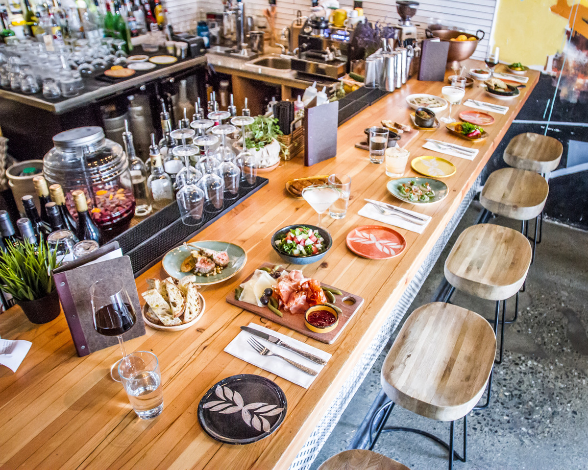 Food and wine at a U-Feast Spanish dinner experience