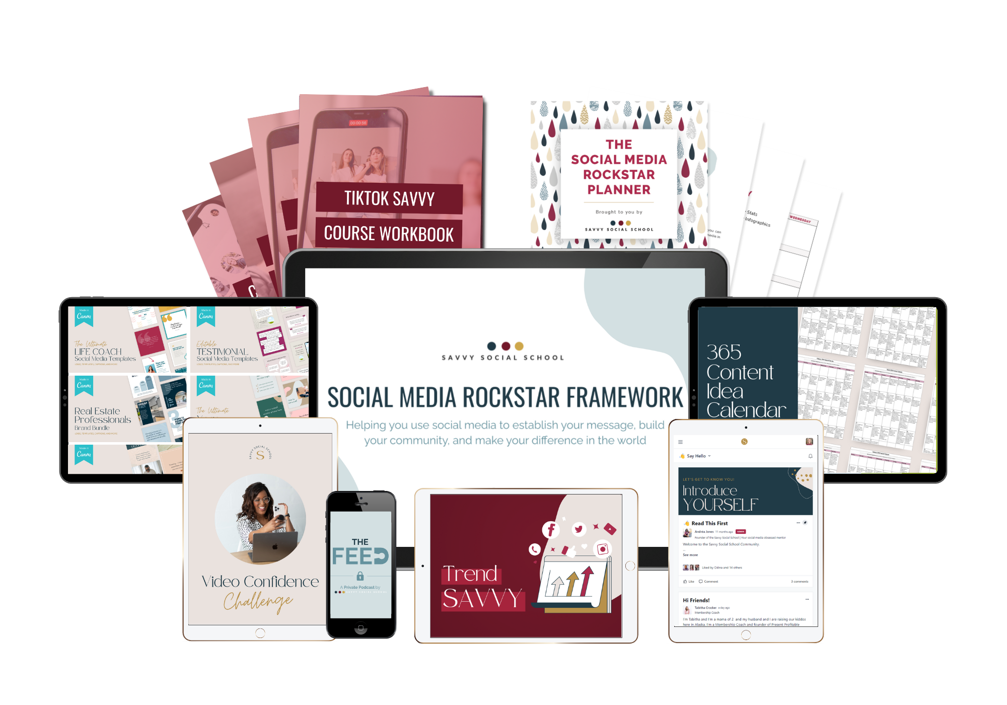 Savvy Social School Content